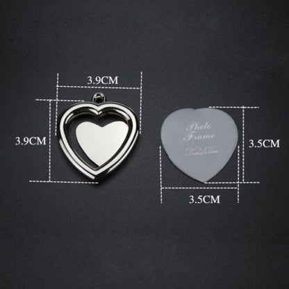 Breloc metalic foto inimă