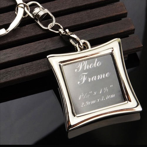 Breloc metalic foto pătrat