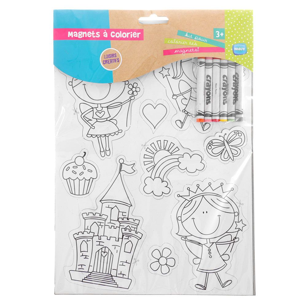 Set magneti de frigider de colorat - Prințesa în castel