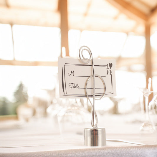 Suport metalic numere de masă și place card - CHEIA SOL