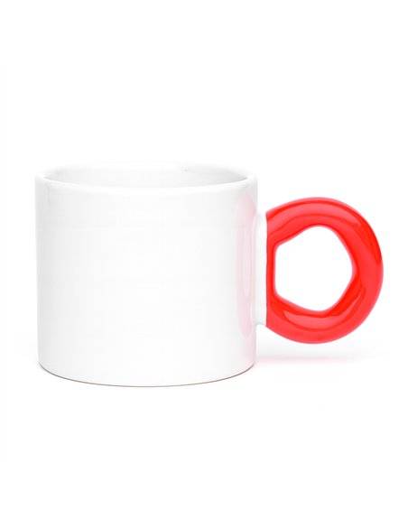 Cană mâner colorat GRAB + cutie individuală