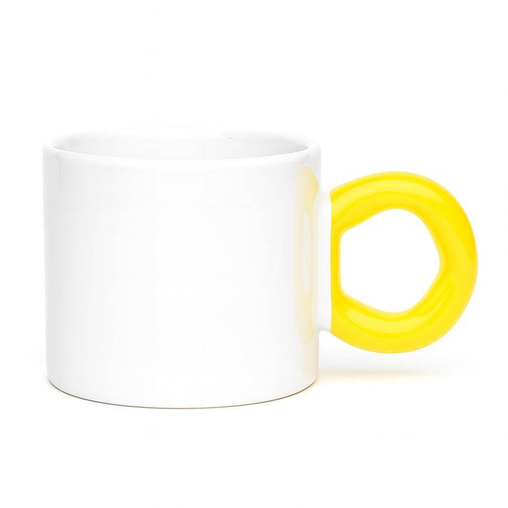 Cană cu mâner colorat GRAB + cutie individuală