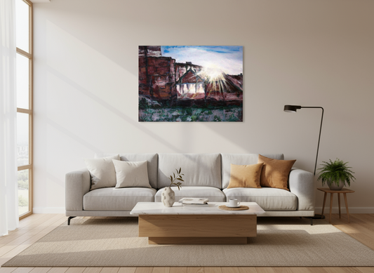 Tablou Aici a fost o casă