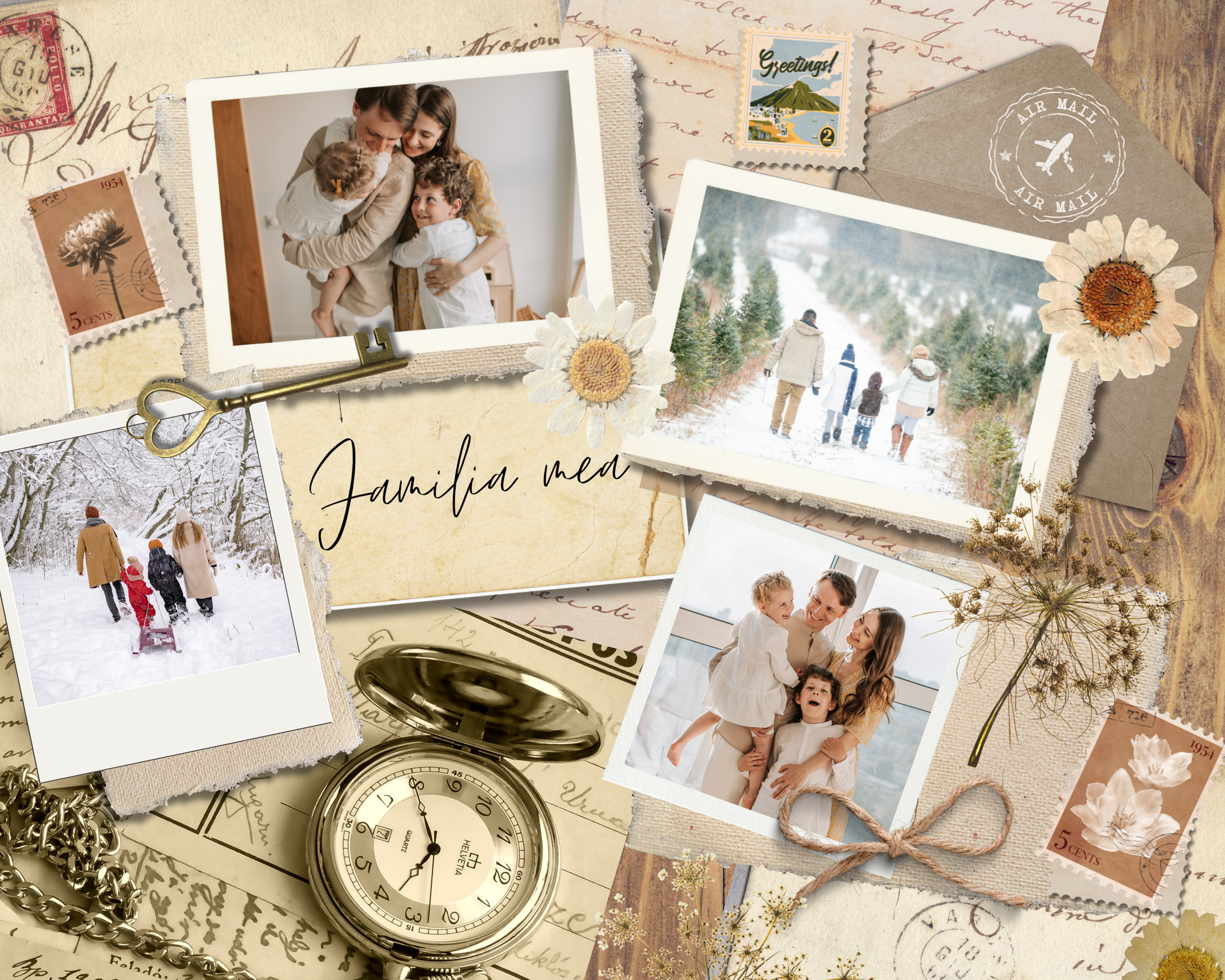 tablou colaj familie