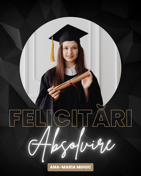 Tablou Absolvire - Fundal Negru