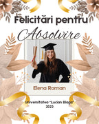 tablou absolvire maro alb personalizat