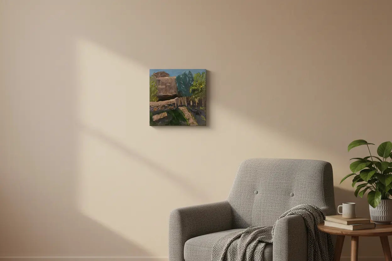 Tablou canvas pictat „Casa din Muzeul Astra”