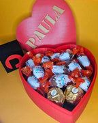 Cutie inimÄƒ personalizatÄƒ cu dulciuri