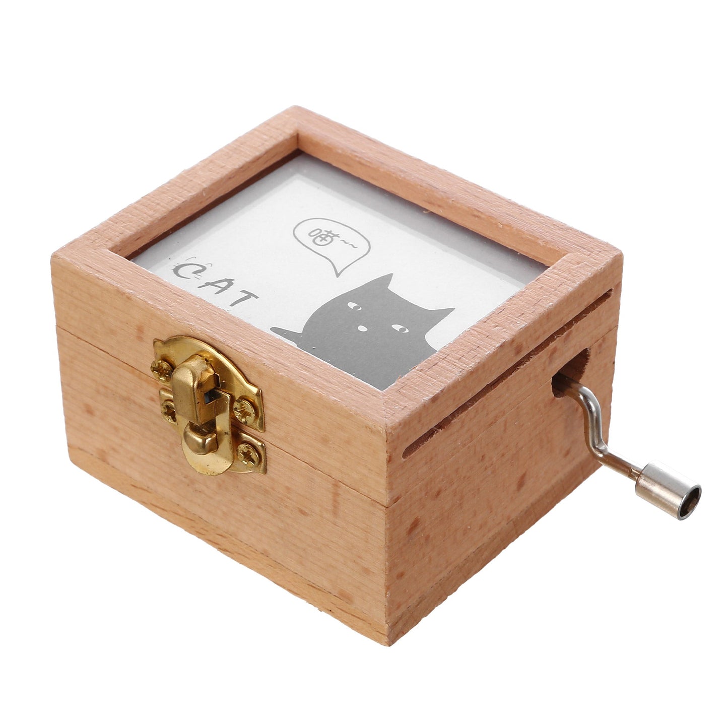 Cutiuță muzicală din lemn cu inserție foto