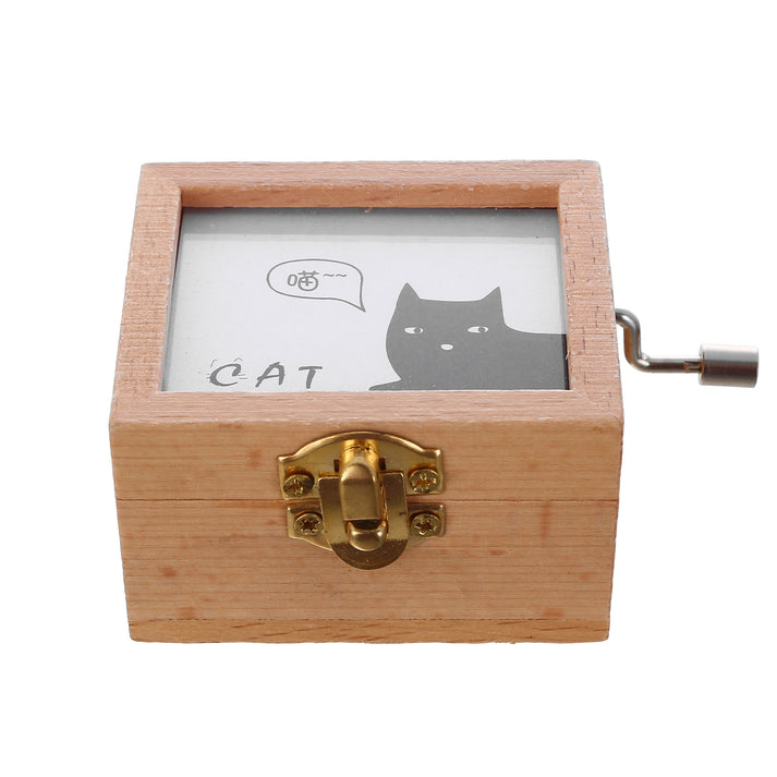 Cutiuță muzicală din lemn cu inserție foto