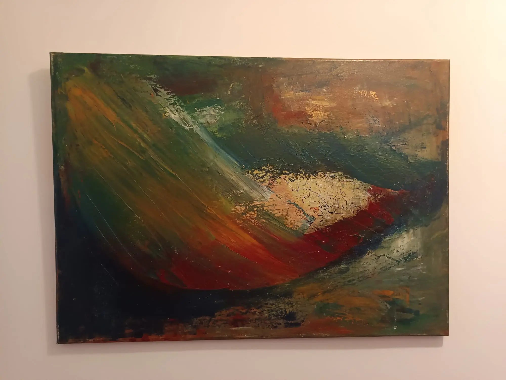 Tablou canvas pictat „Drumul unei semințe spre Pământ”