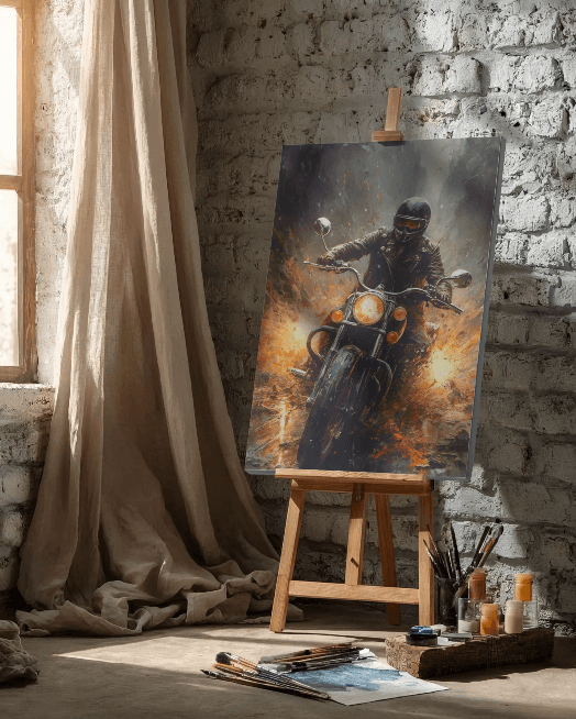 tablou canvas flame rider