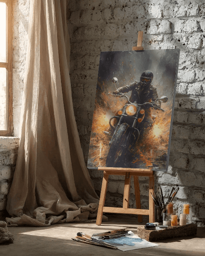 tablou canvas flame rider