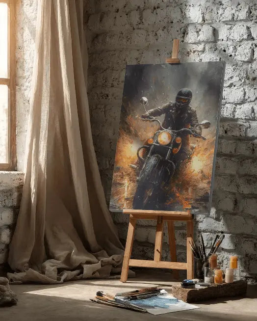 tablou canvas flame rider