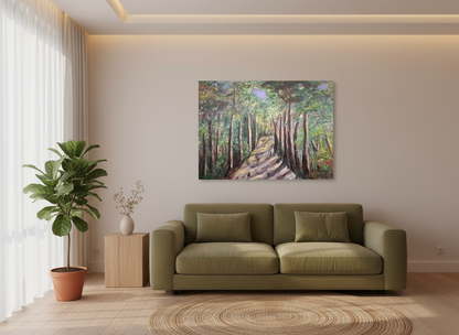 Tablou Fuga la răcoare pictat manual