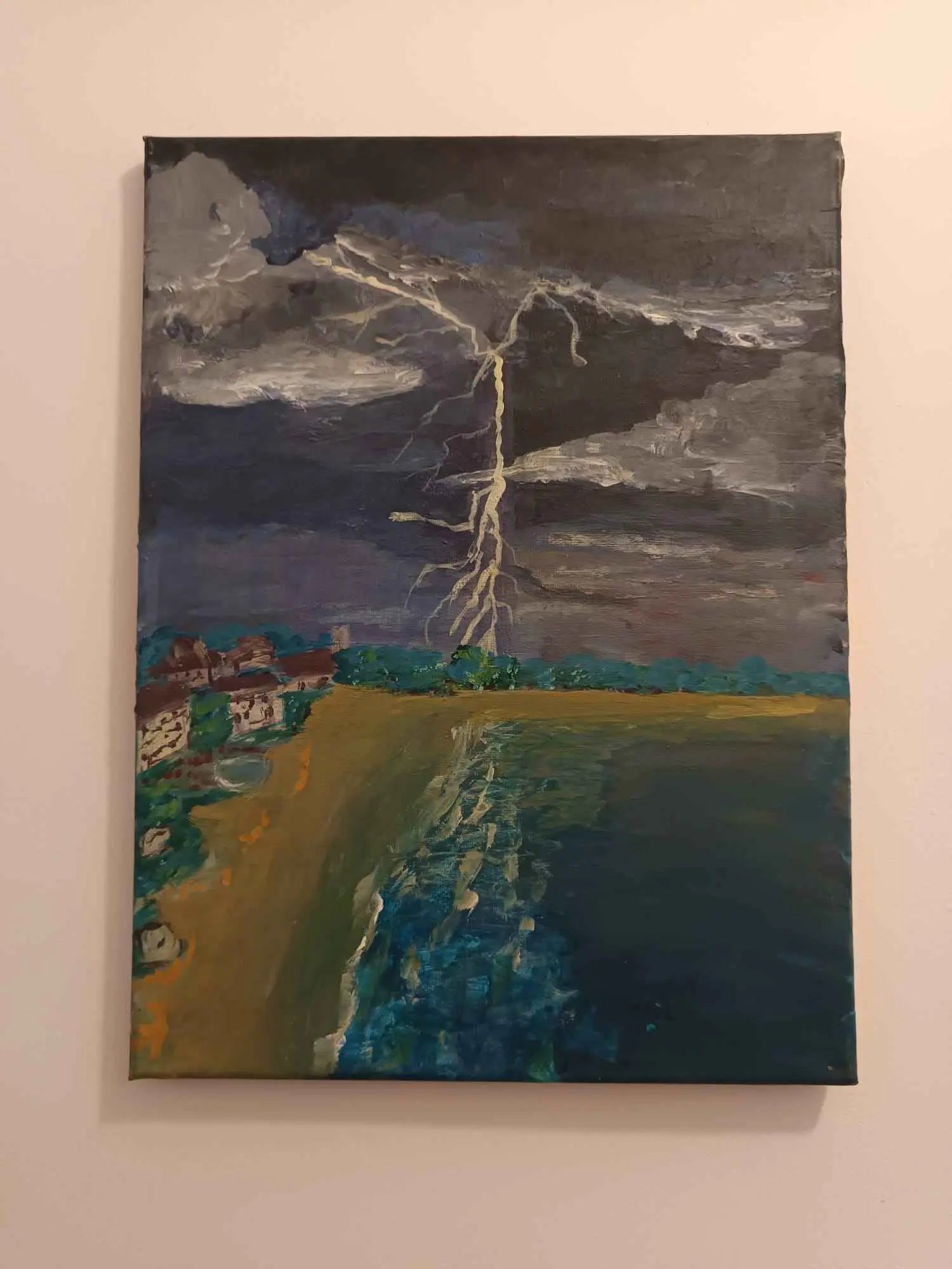 Tablou canvas pictat „Fulger”