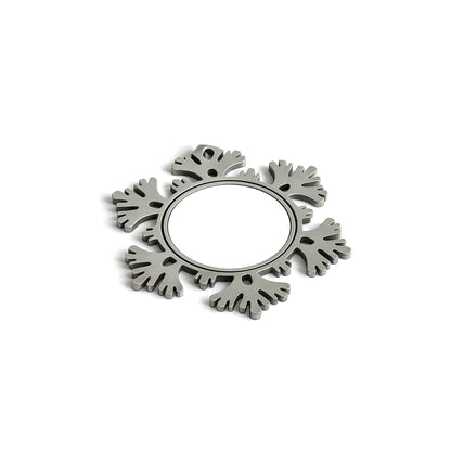 Ornament metalic de brad FULG2 - sublimabil