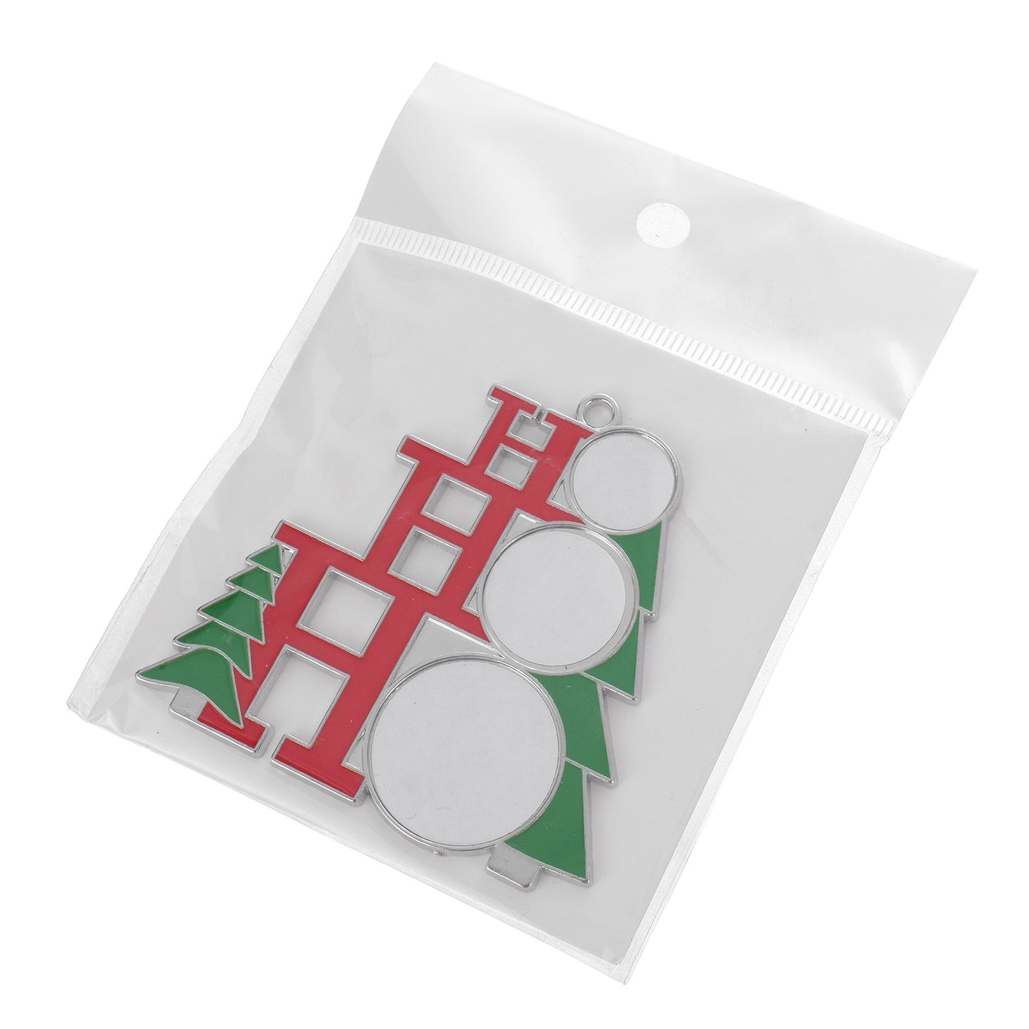 Ornament metalic de brad HOHOHO - sublimabil