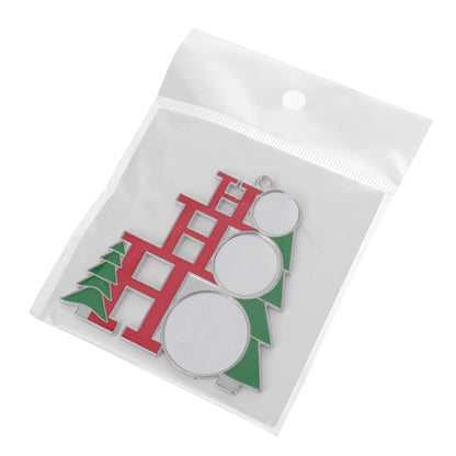 Ornament metalic de brad HOHOHO - sublimabil