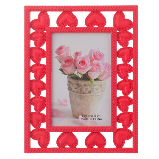 Ramă foto decorativă inimă roșie 10x15