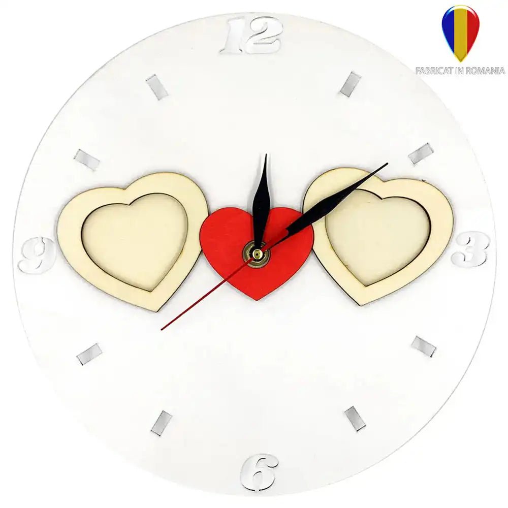 Ceas rotund cu inimi foto