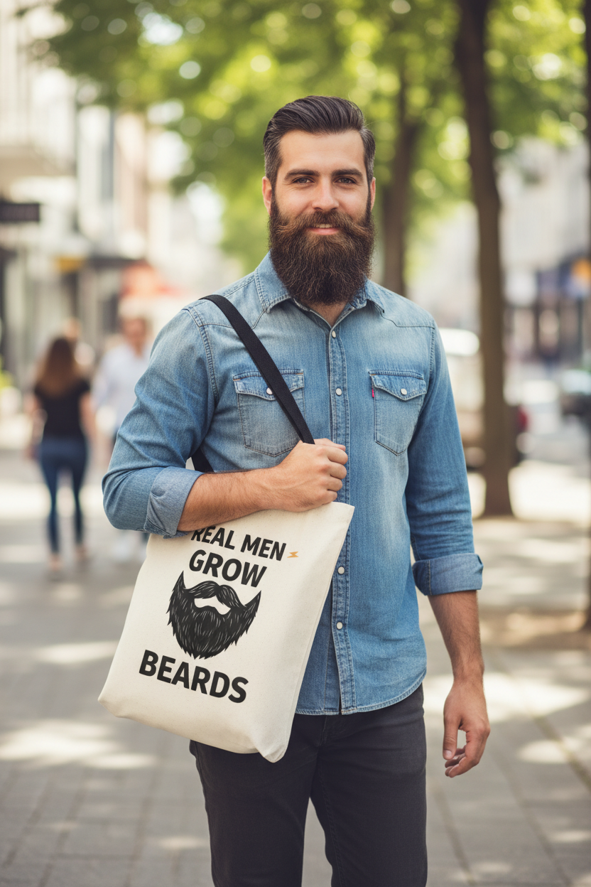 GeantÄƒ Tote Real Men Grow Beards