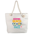 geanta de plaja resting beach face