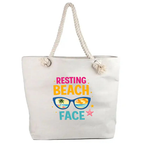 geanta de plaja resting beach face
