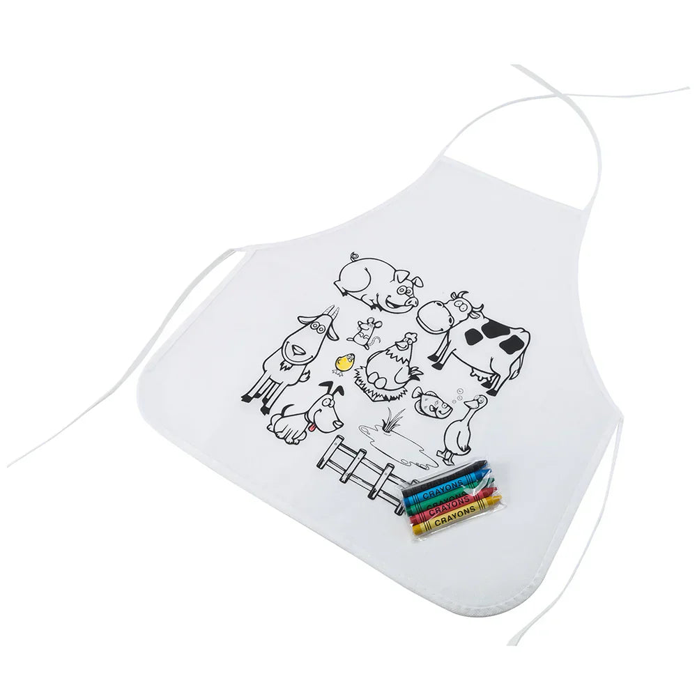 Șorț de colorat pentru copii - creioane incluse