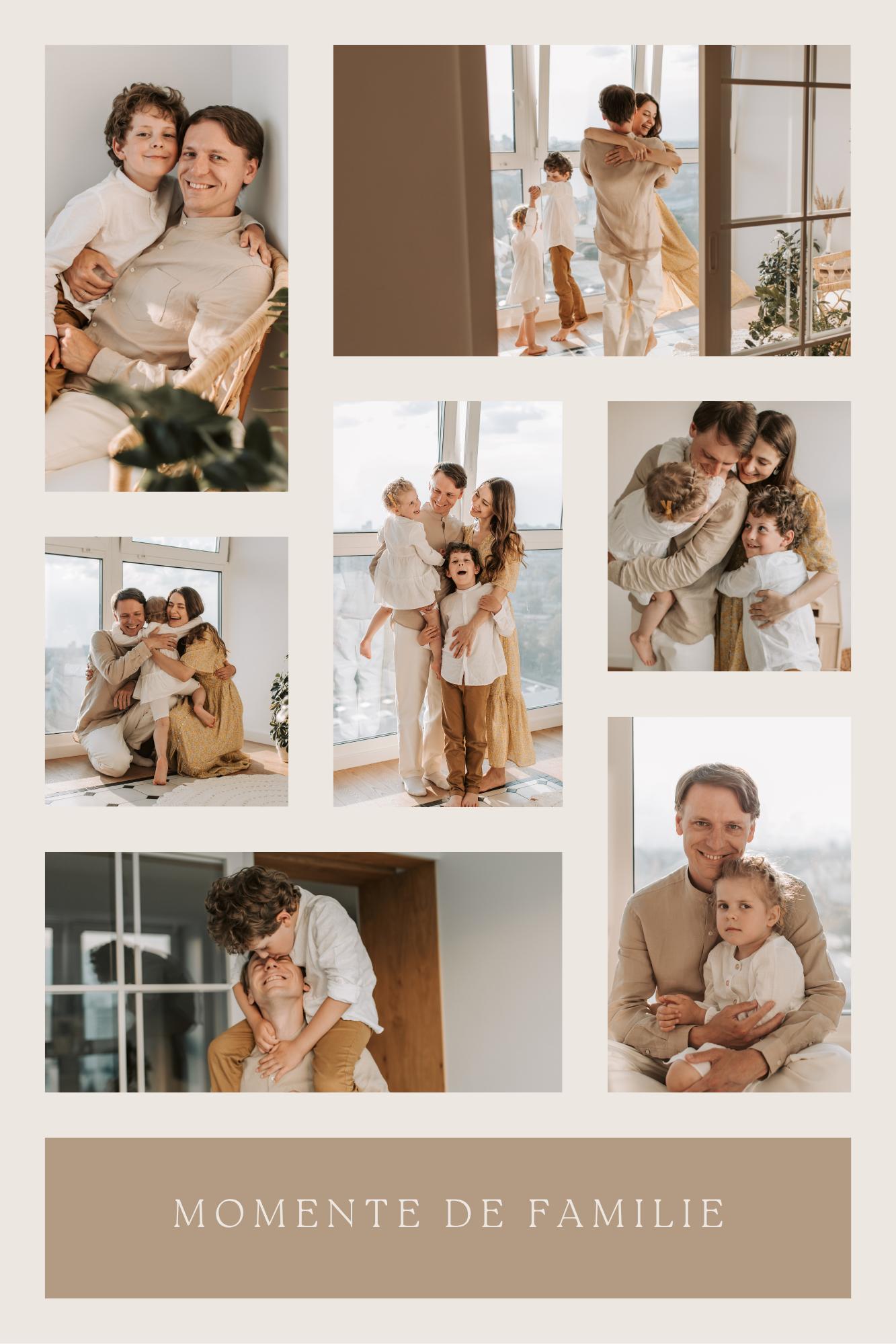 Tablou Familie Colaj 7 Fotografii Momente de Familie