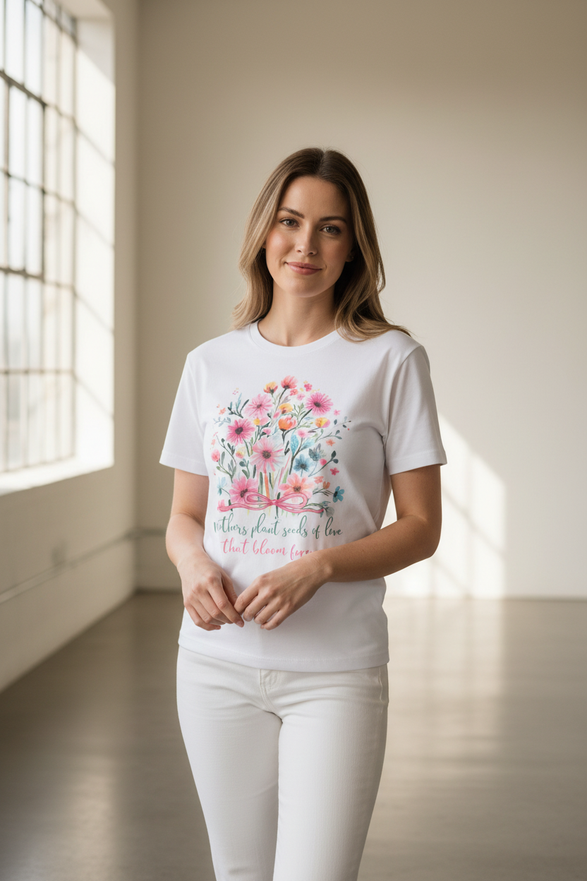 Tricou pentru mamÄƒ â€žMothers plant seeds of loveâ€