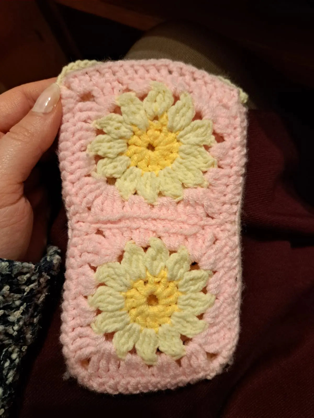 Husă telefon croșetată manual