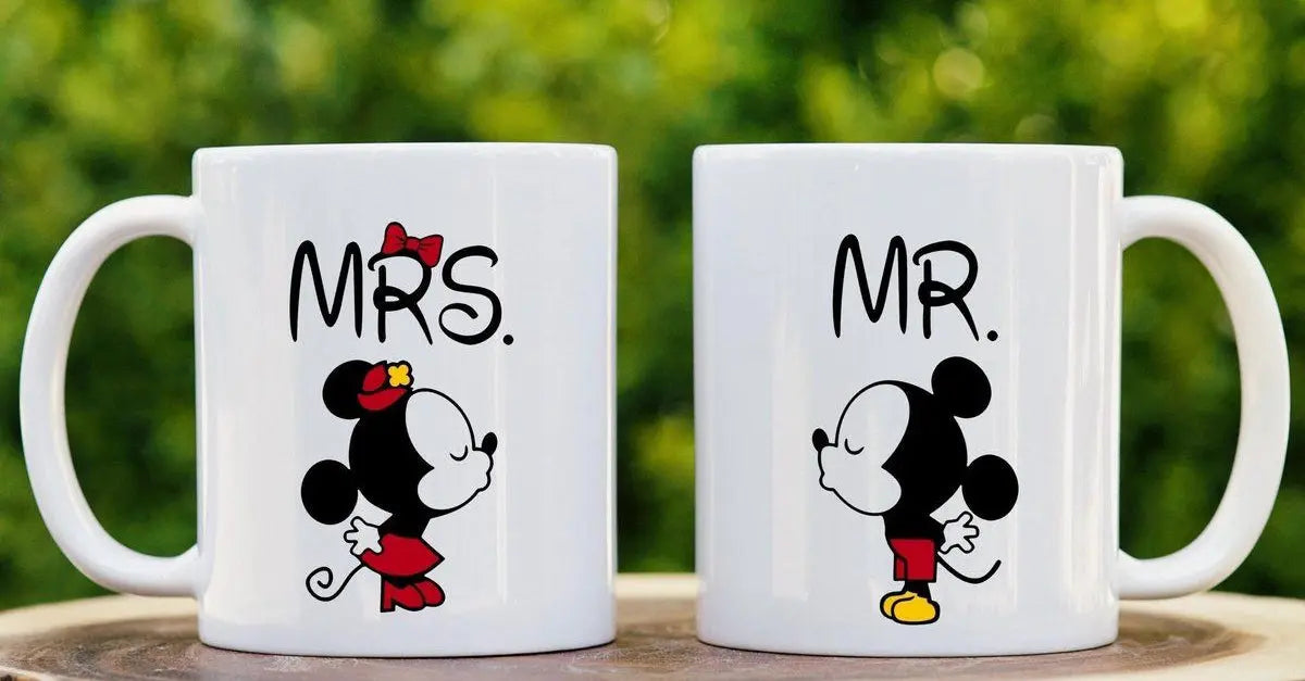 Set căni Mr. Mickey și Mrs. Minnie