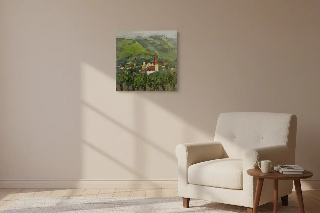 Tablou canvas pictat „De pe dealuri”