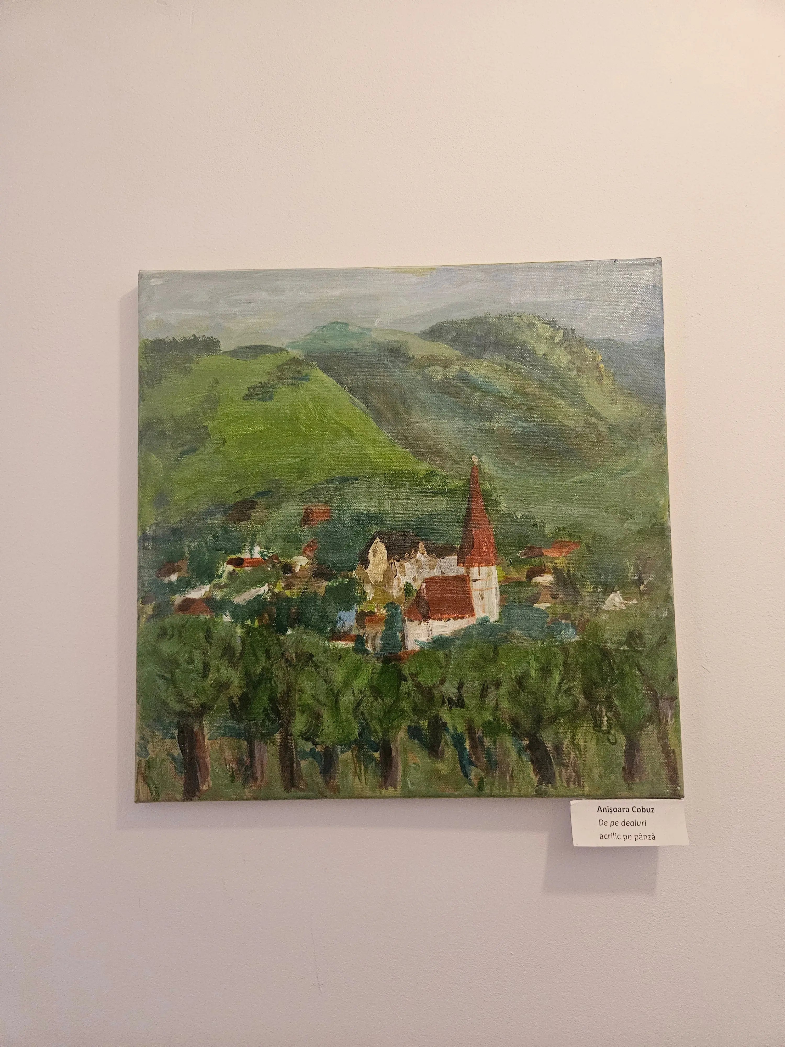 Tablou canvas pictat „De pe dealuri”