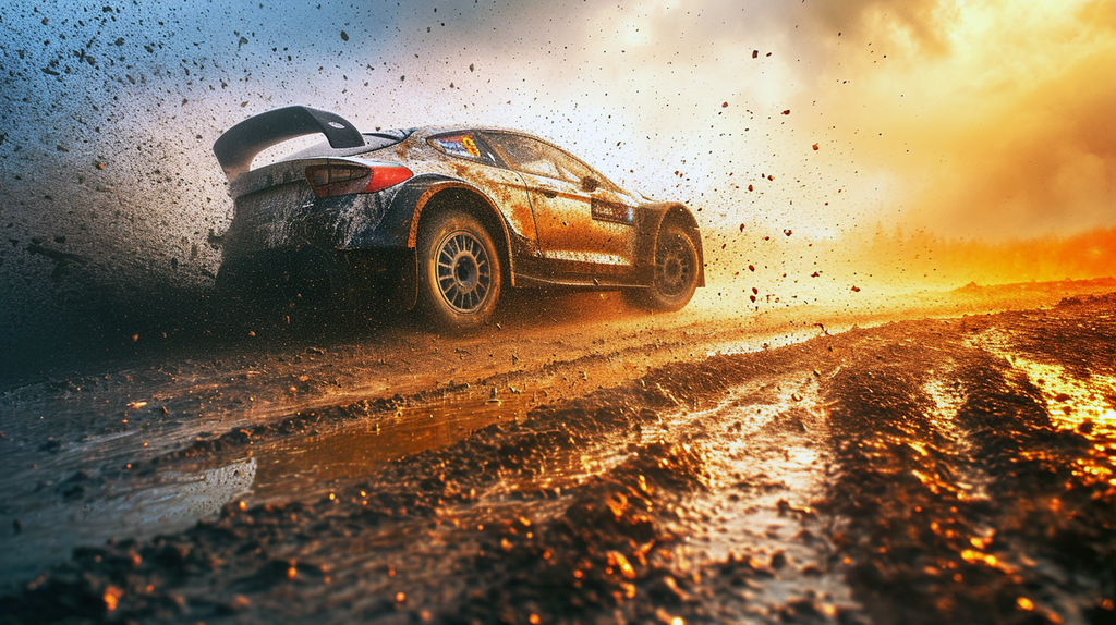 Tablou Canvas Rally la Apus