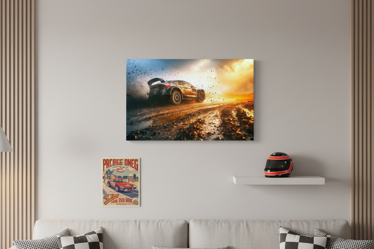 Tablou Canvas Rally la Apus