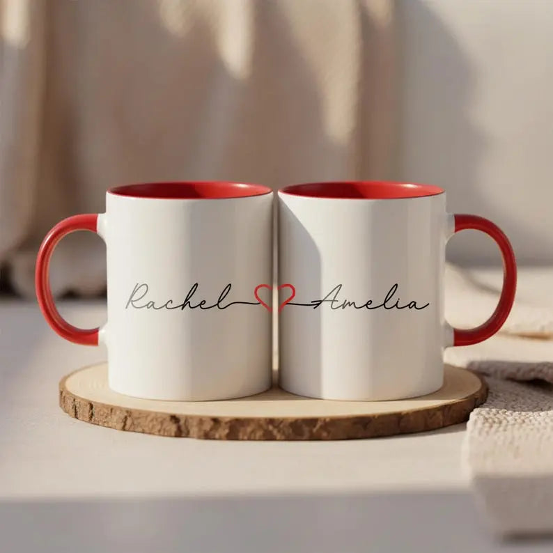 Cană personalizată cu mâner și interior color