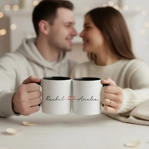Cană personalizată cu mâner și interior color
